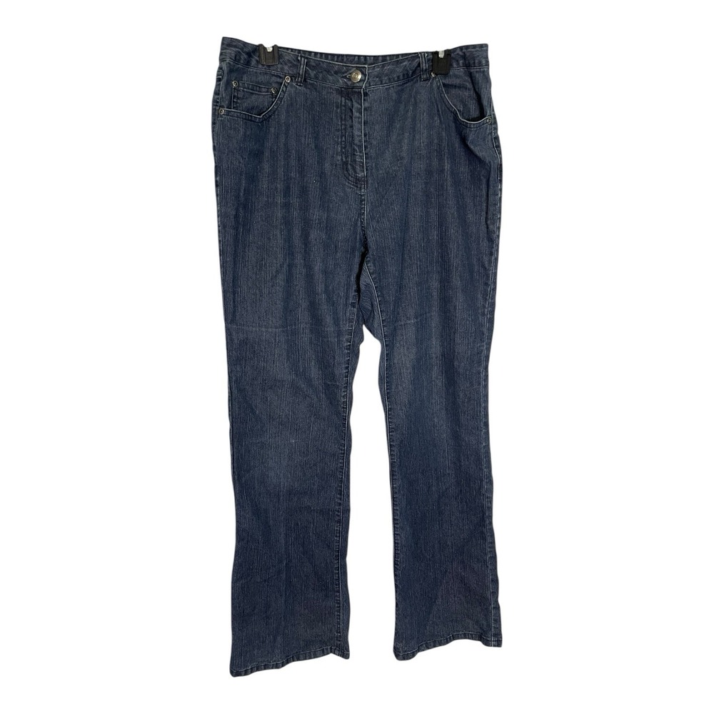 Ruby Rd. 12 Blue Jeans Straight Leg Stretch Denim Casual Minimalist Aesthetic